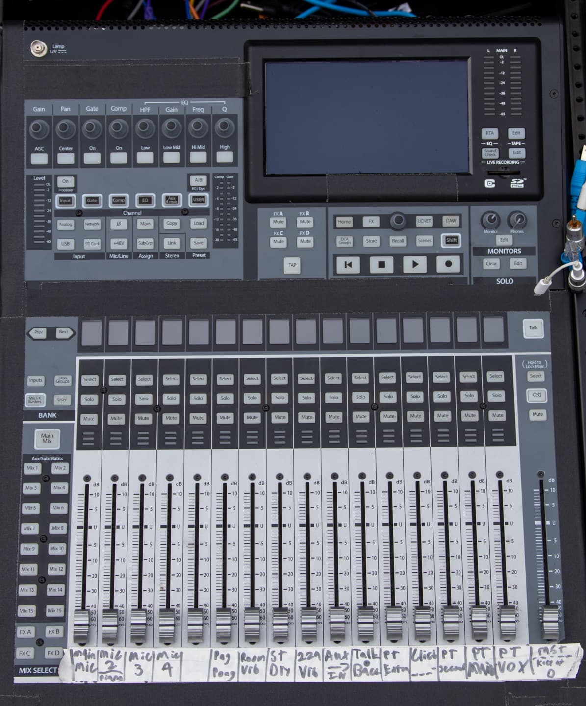 PreSonus Studio Live 32SC Audio Console Front View